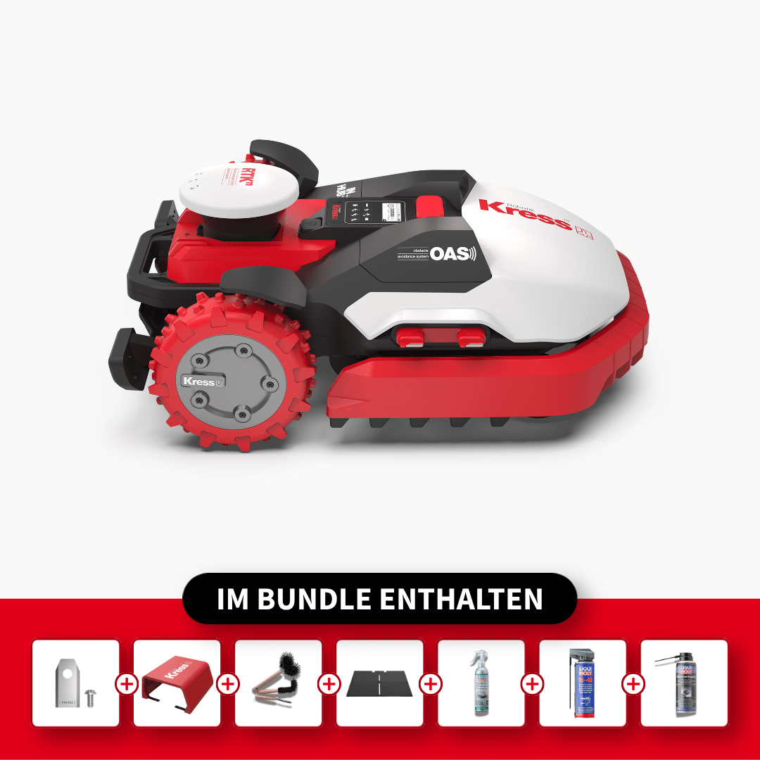 Kress Mission Mega RTKⁿ KR233E mit OAS – Komplett-Sorglos Premium Set – Kress RTKⁿ Mähroboter, Produktansicht