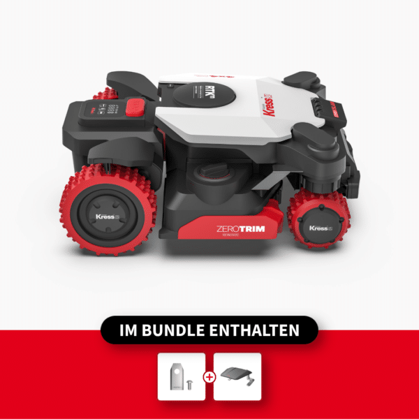 Kress EyePilot® RTKⁿ 4×4 KR281E – Base Camp Starter Set – Kress RTKⁿ Mähroboter für bis zu 1.500 m²