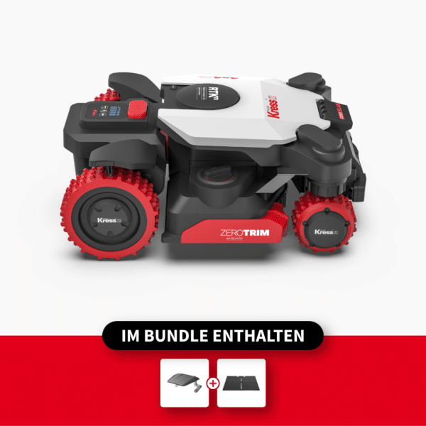 Kress EyePilot® RTKⁿ 4×4 KR281E – Outdoor Wetterfest Set – Kress RTKⁿ Mähroboter für bis zu 1.500 m²